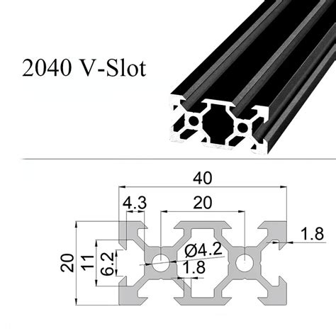 00mm cnc 3d printer parts european standard anodized v-slot|Aluminum Extrusion 2040 3D Printer Parts 2040 Aluminum Profile .